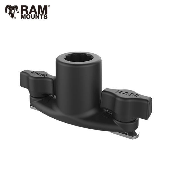 RAM MOUNTS スプラインポスト用 デュアルTボルト付きトラックベース